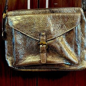 Patricia Nash Metallic Gold Crossbody Bag